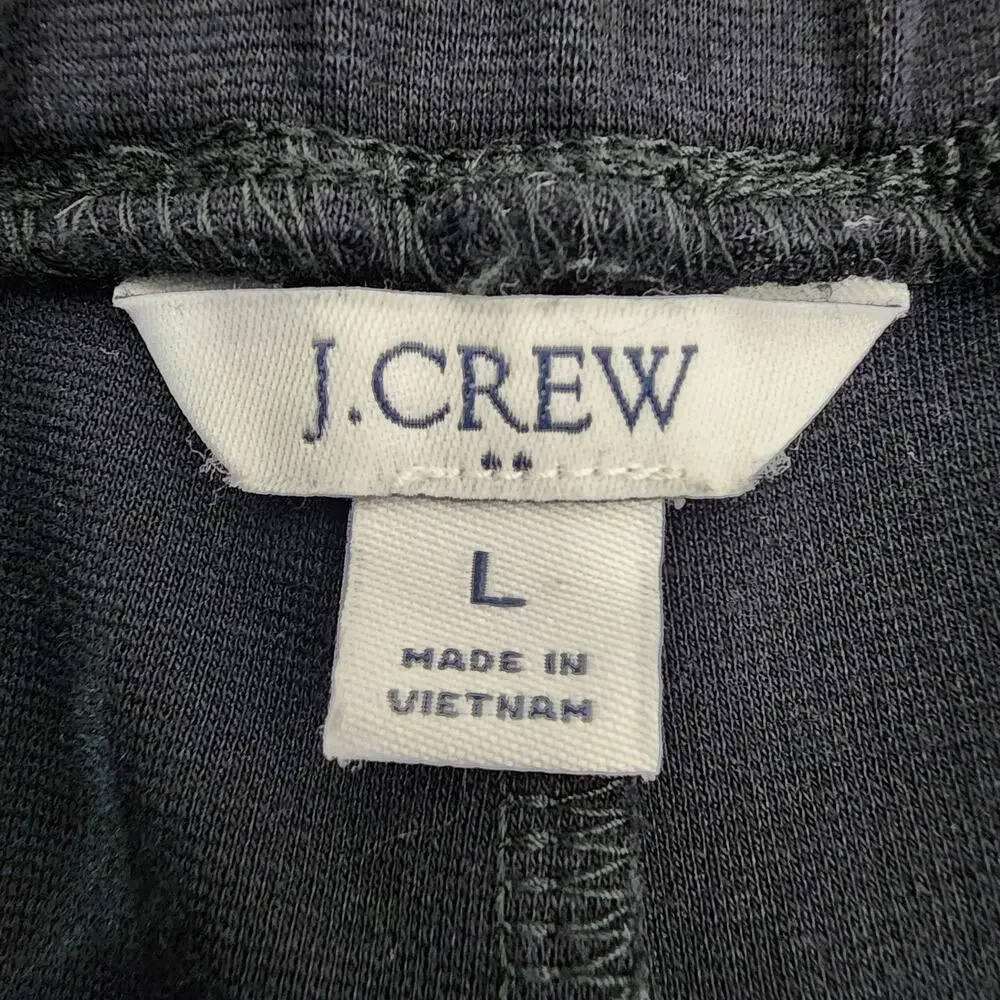 J. Crew Womens Pintuck Sweatpants Black Casual Pants Pull On Size Large Pockets